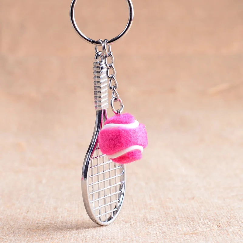 Porte-Clés Mini Raquette de Tennis - 6 Couleurs, Idéal Sport et Cadeau