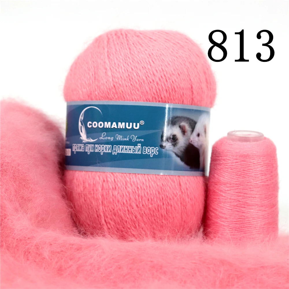 Laine à Tricoter Mink Cashmere 50g-20g - Fil Doux Anti-Bouloche