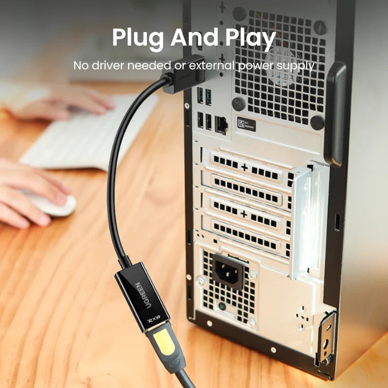 Adaptateur DisplayPort vers HDMI UGREEN 4K - Pour PC, Mac, Console