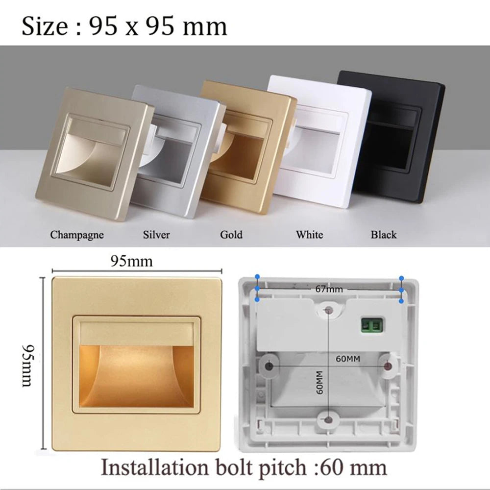 Spot LED Encastrable Escalier 85-265V - Éclairage Marches et Couloirs