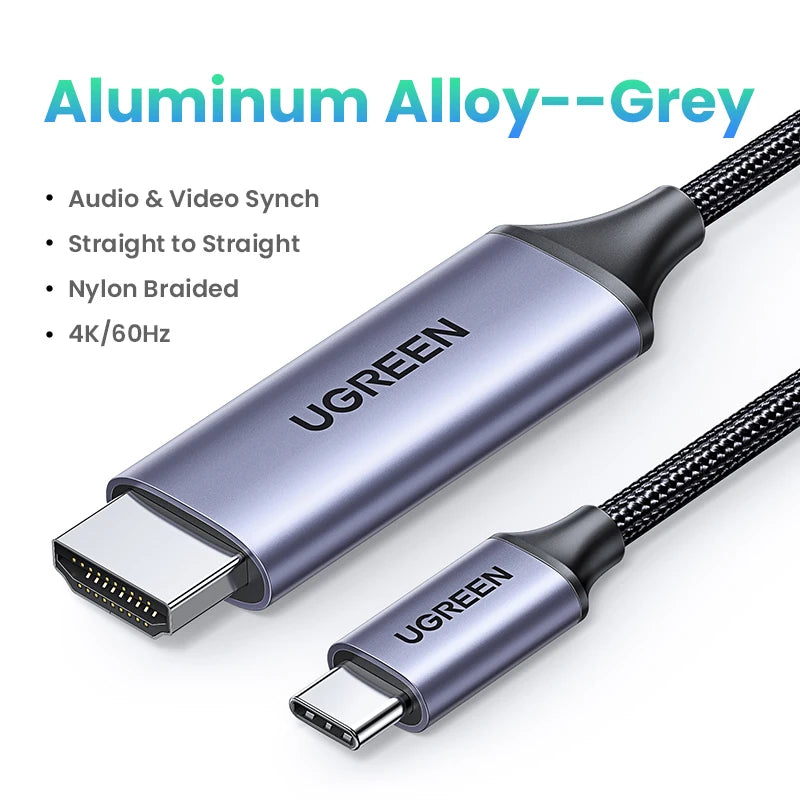Câble USB-C vers HDMI UGREEN 4K - Pour iPhone 15, MacBook, TV