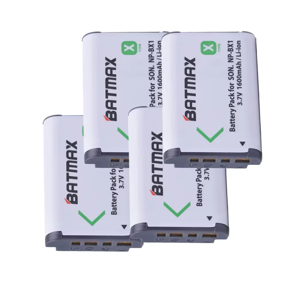 Batterie NP-BX1 + Chargeur 3 Slots LCD pour Sony RX100, WX500, HX300