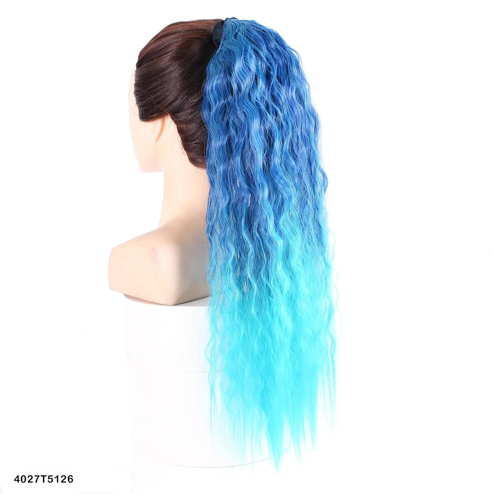 Queue de Cheval Synthétique Longue Kinky Curly - Extension Arc-en-Ciel Ombré