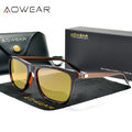 Lunettes Vision Nocturne HD Aowear - Jaune Homme Conduite de Nuit