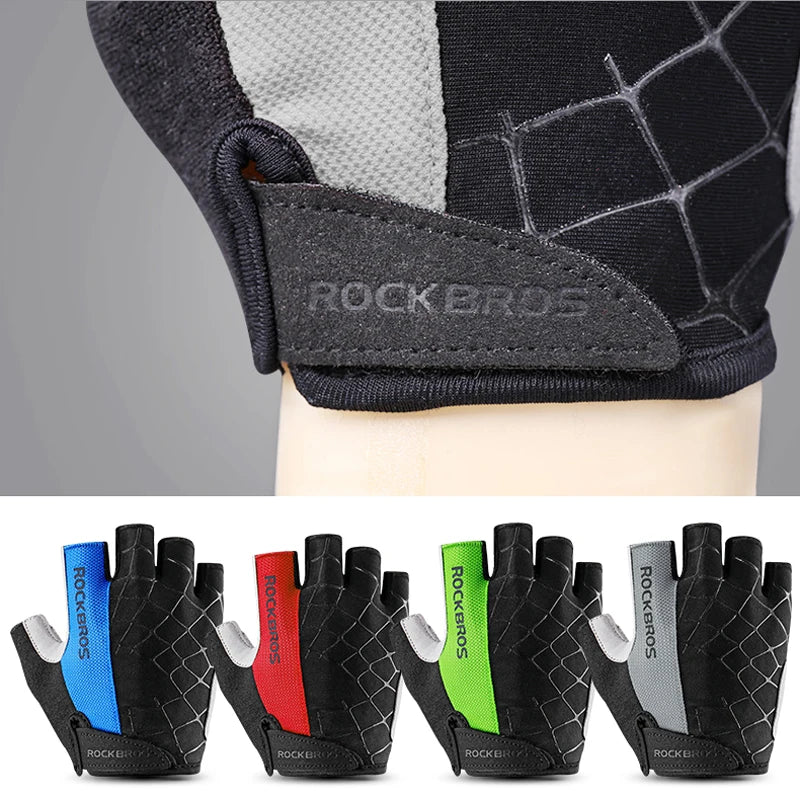 Gants Vélo Demi-Doigts RockBros - Anti-Choc et Respirants pour MTB