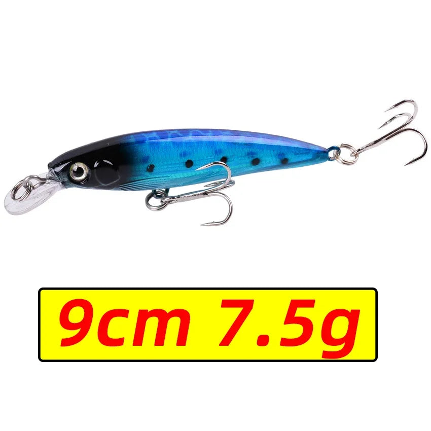 Leurre de Pêche Minnow Laser 11 cm 13 g - Crankbait avec Hameçons