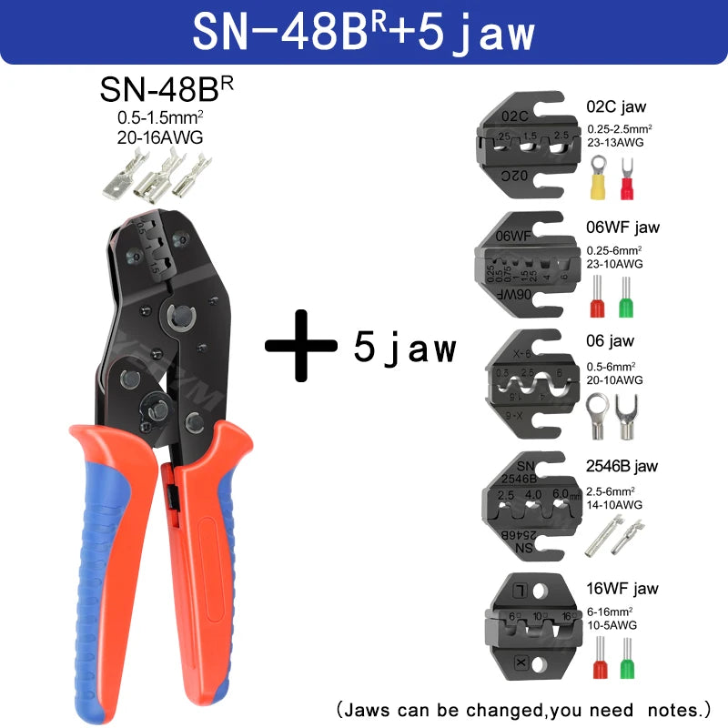 Pince à Sertir SN-48BS / SN-48B - Pour Connecteurs 2.8 / 4.8 / 6.3 mm