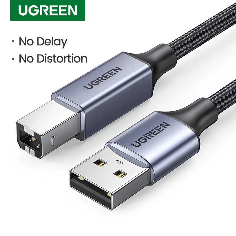 Câble Imprimante USB Type B Mâle vers Type A UGREEN - Pour Canon Epson