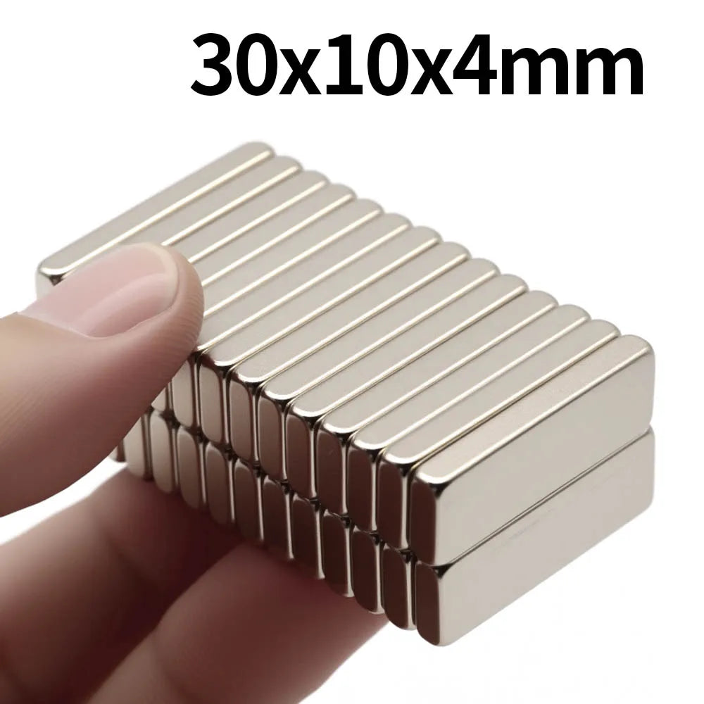 Aimant Néodyme Super Puissant N35 30x10x4 mm - Bloc Magnétique Fort