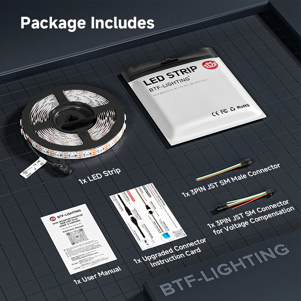 Bande LED WS2812B RGB Addressable 5V - Bandeau Intelligent DMX
