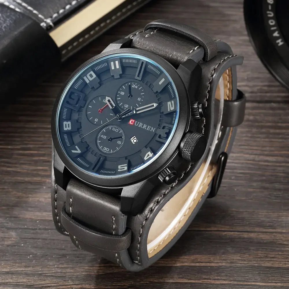 Montre Homme Curren Luxe - Sport Militaire avec Date