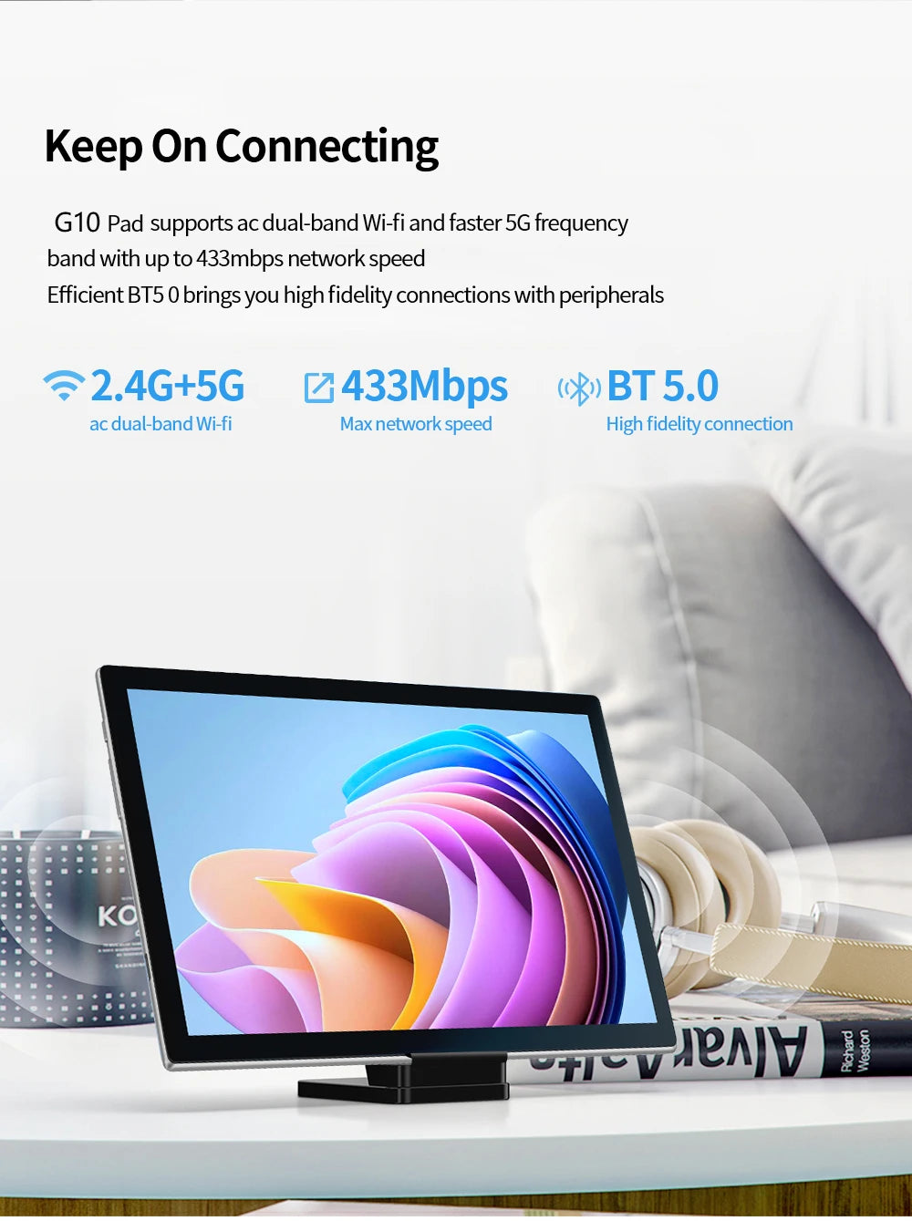 Tablette Android 10.1" Octa Core 8 Go RAM 128 Go 4G LTE Double SIM