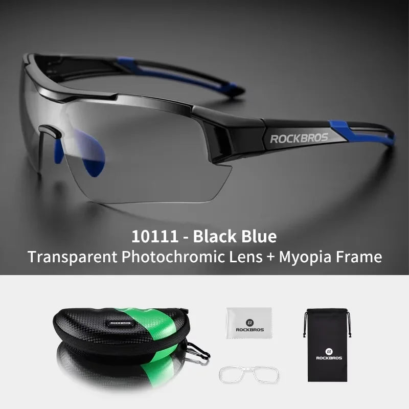 Lunettes Photochromiques RockBros pour Vélo - Verres qui S'adaptent à la Lumière