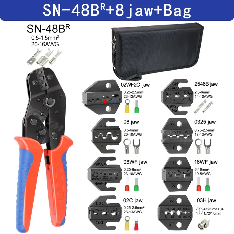 Pince à Sertir SN-48BS / SN-48B - Pour Connecteurs 2.8 / 4.8 / 6.3 mm