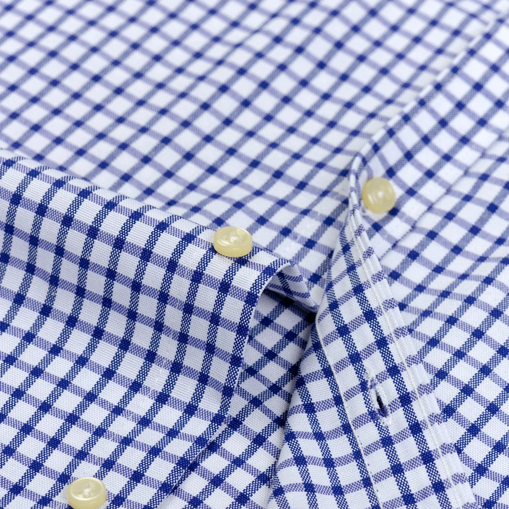 Chemise Homme Manches Longues Oxford Carreaux - Casual Travail Printemps/Automne