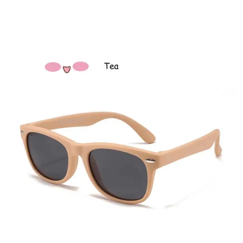 Lunettes de Soleil Enfant Polarisées - Classique avec Rivets Style Marque