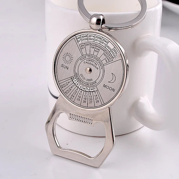 Porte-Clés Calendrier Perpétuel 50 Ans + Décapsuleur - Astrologie