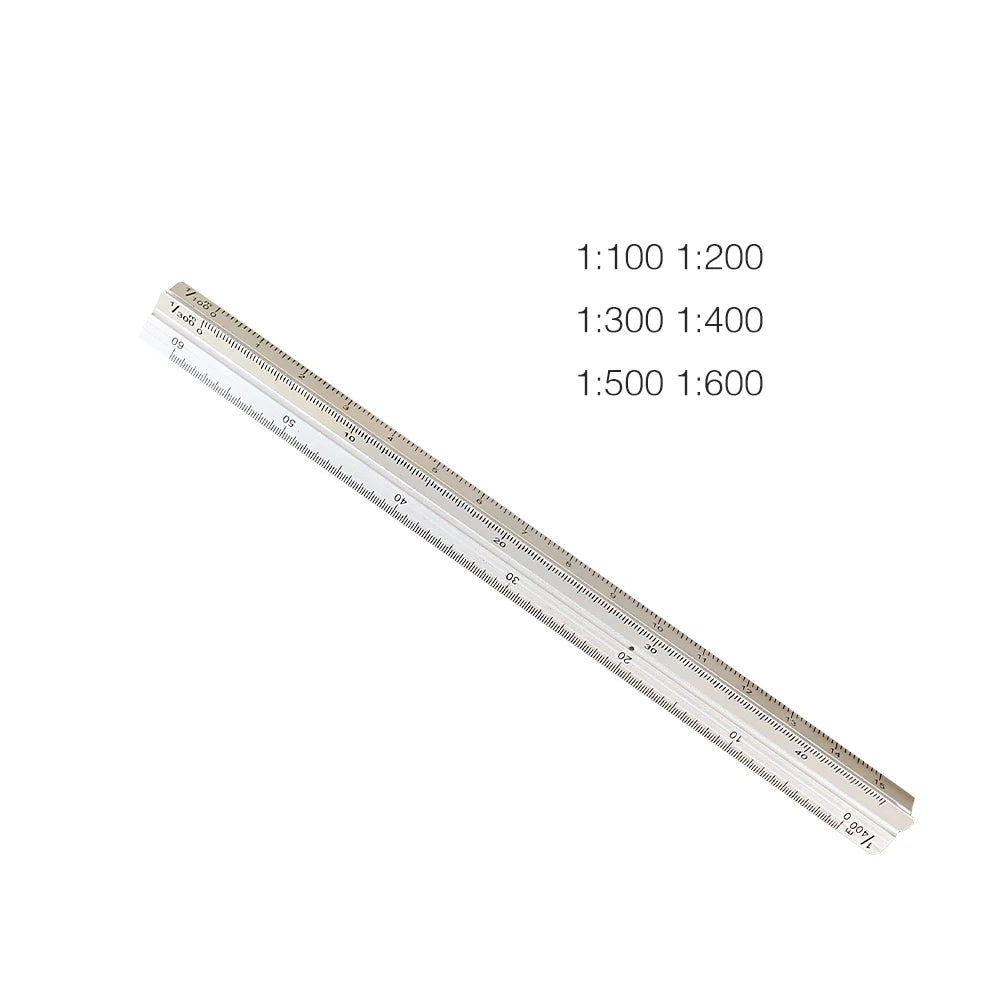 Règle Triangulaire Aluminium 15 cm - Échelle 1:20 à 1:600 pour Dessin Technique