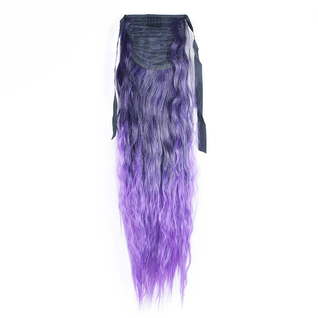 Queue de Cheval Synthétique Longue Kinky Curly - Extension Arc-en-Ciel Ombré
