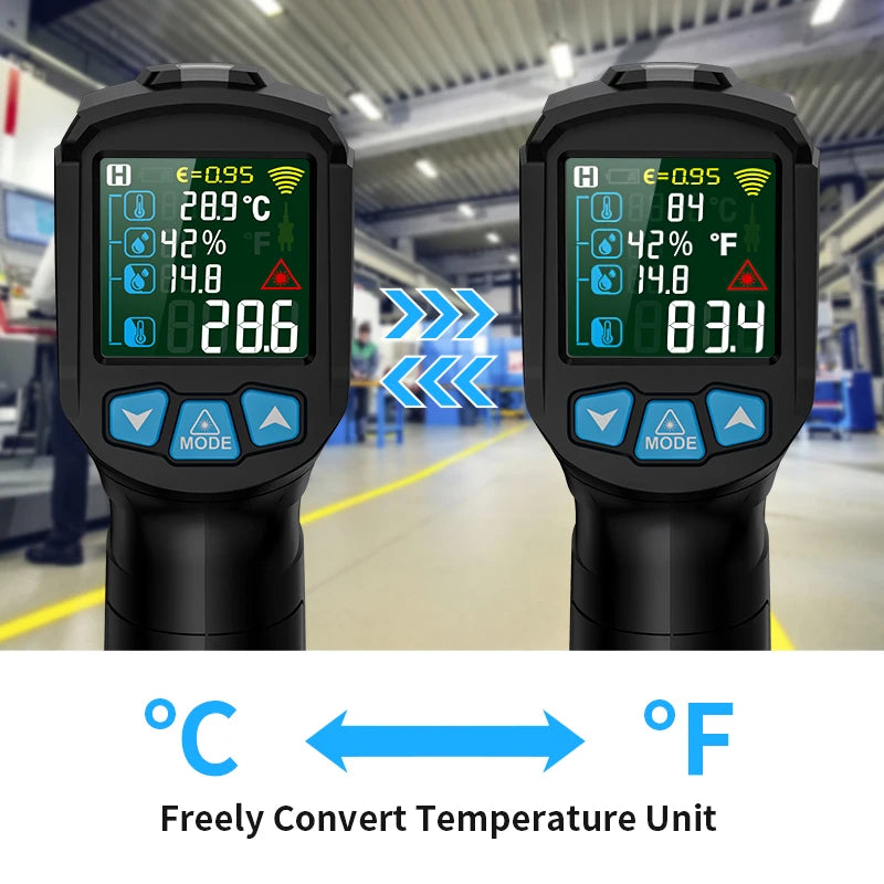Thermomètre Infrarouge Digital Mestek 50-800°C - Laser sans Contact
