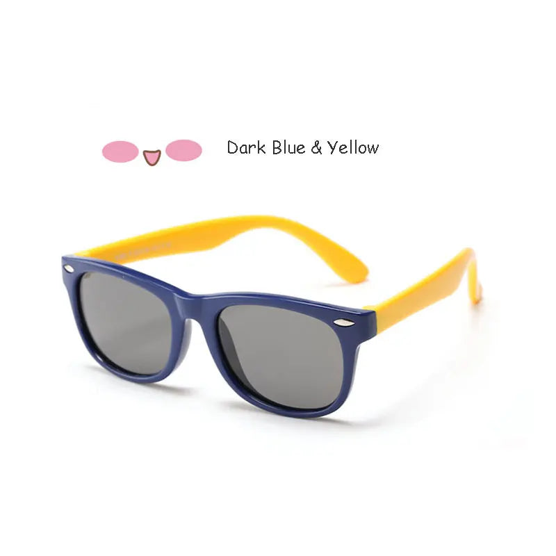 Lunettes de Soleil Enfant Polarisées - Classique avec Rivets Style Marque