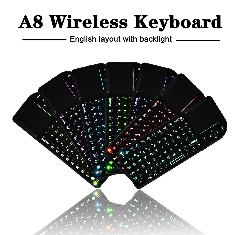Clavier sans Fil 2.4G 3-en-1 avec Touchpad pour PC TV Android