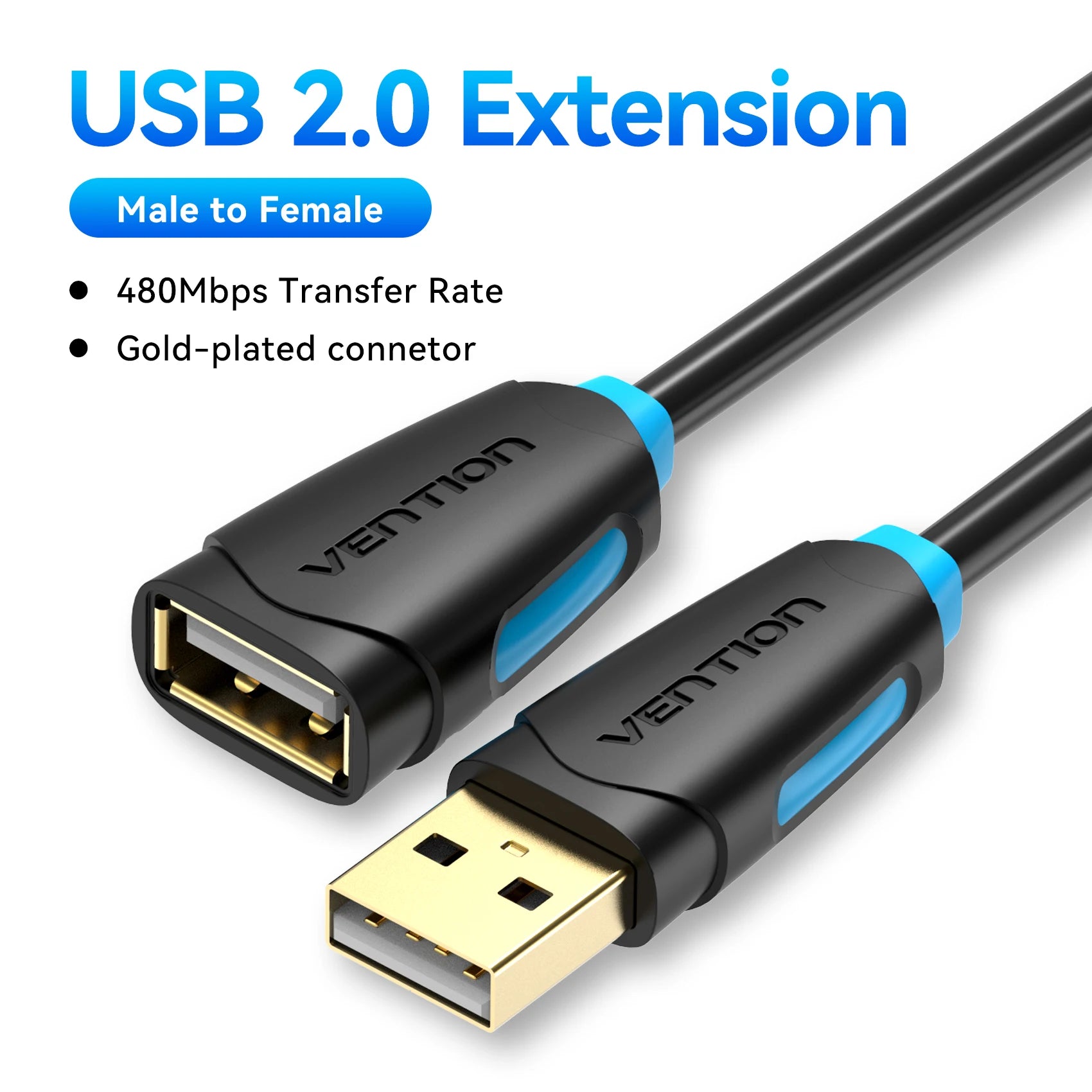 Câble Extension USB 3.0 Mâle/Femelle Vention - Données et Charge