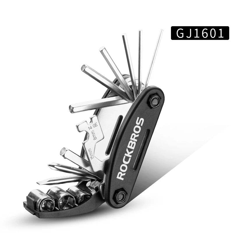 Kit Outils Multi 16-en-1 RockBros pour Vélo - Clés Hex, Rayons, Tournevis