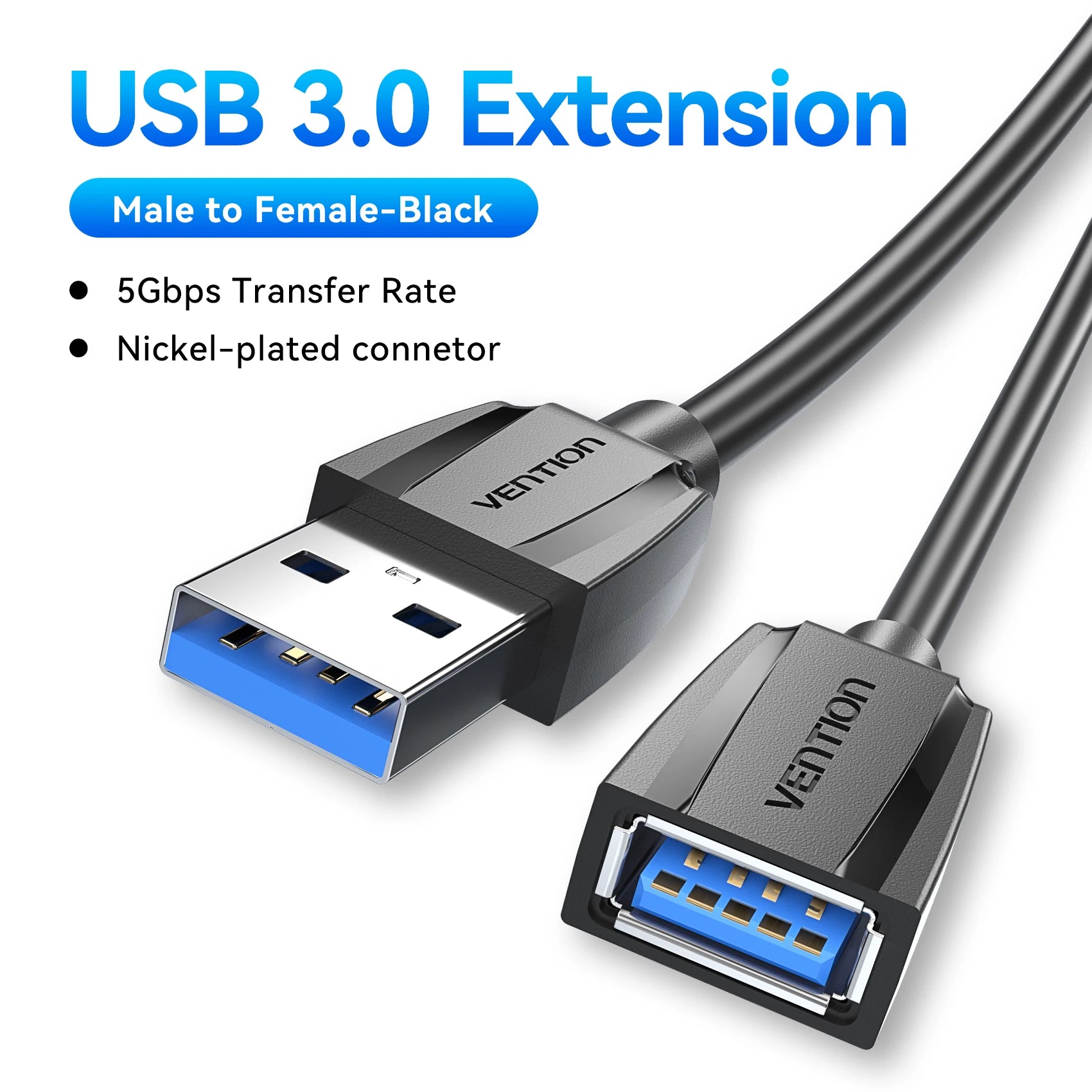 Câble Extension USB 3.0 Mâle/Femelle Vention - Données et Charge