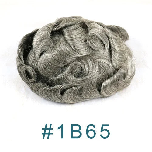 Prothèse Capillaire Homme Toupet Cheveux Humains - Base PU Peau 0.1mm