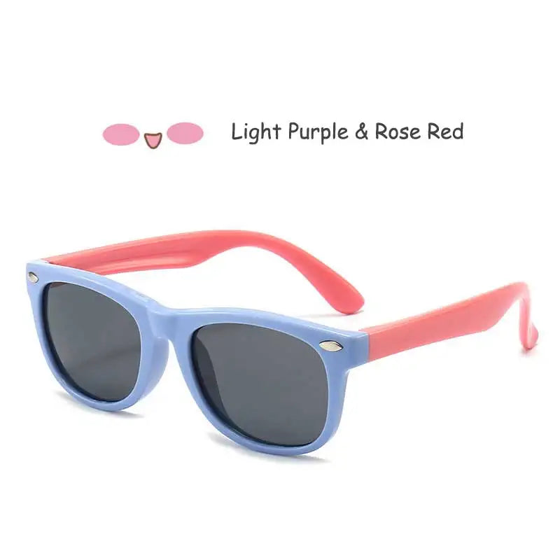 Lunettes de Soleil Enfant Polarisées - Classique avec Rivets Style Marque