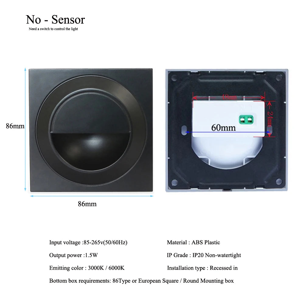 Spot LED Encastrable Escalier 85-265V - Éclairage Marches et Couloirs