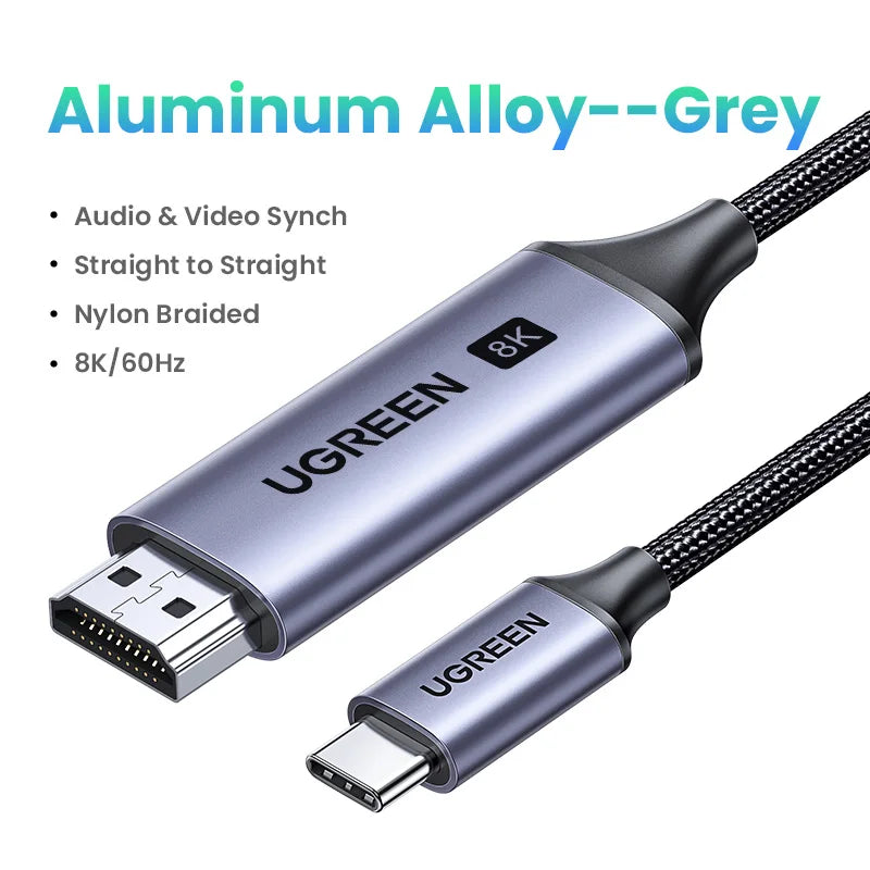 Câble USB-C vers HDMI UGREEN 4K - Pour iPhone 15, MacBook, TV