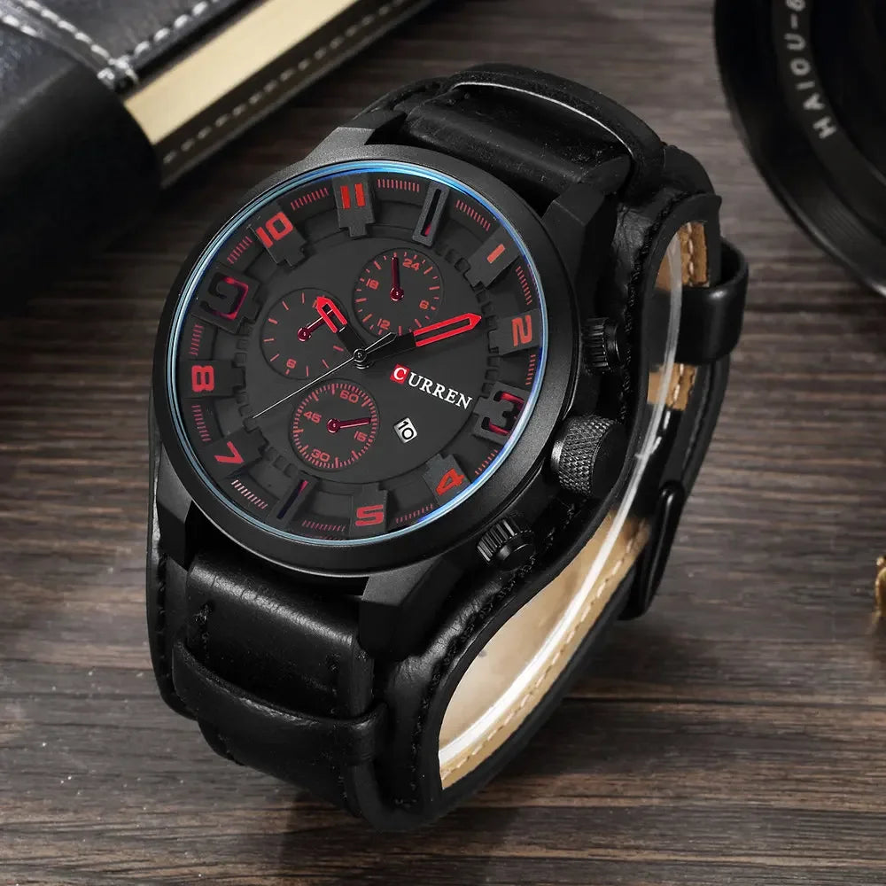 Montre Homme Curren Luxe - Sport Militaire avec Date