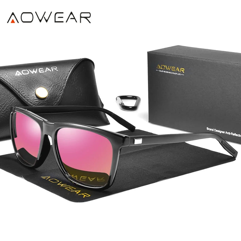 Lunettes Vision Nocturne HD Aowear - Jaune Homme Conduite de Nuit