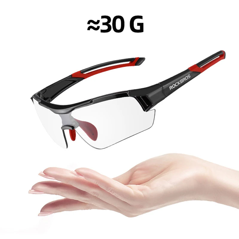 Lunettes Photochromiques RockBros pour Vélo - Verres qui S'adaptent à la Lumière