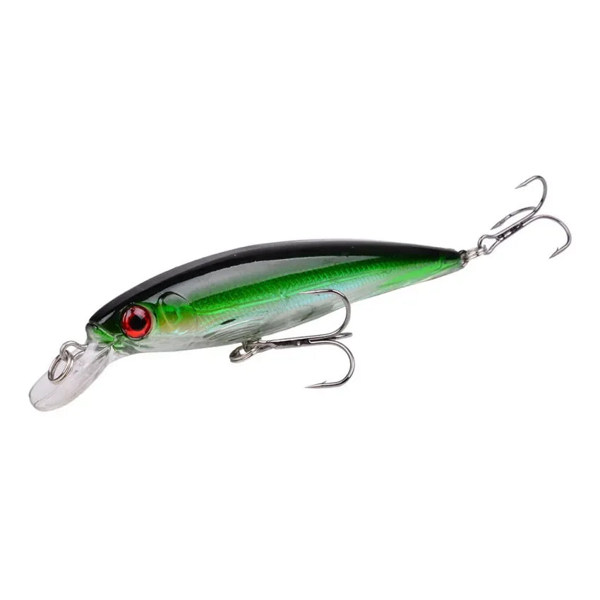 Leurre de Pêche Minnow Laser 11 cm 13 g - Crankbait avec Hameçons