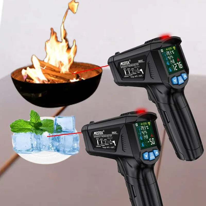 Thermomètre Infrarouge Digital Mestek 50-800°C - Laser sans Contact