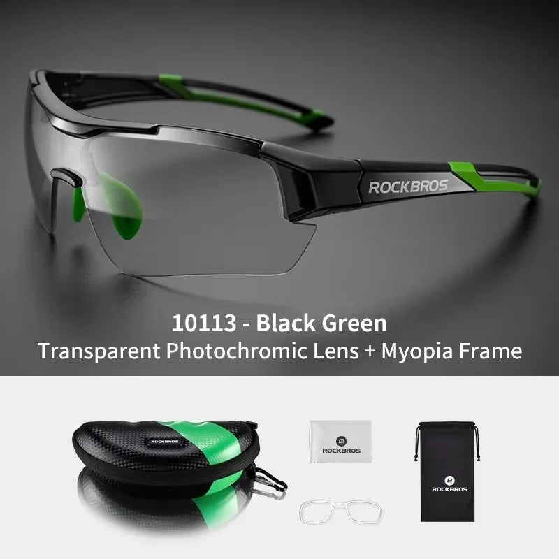 Lunettes Photochromiques RockBros pour Vélo - Verres qui S'adaptent à la Lumière