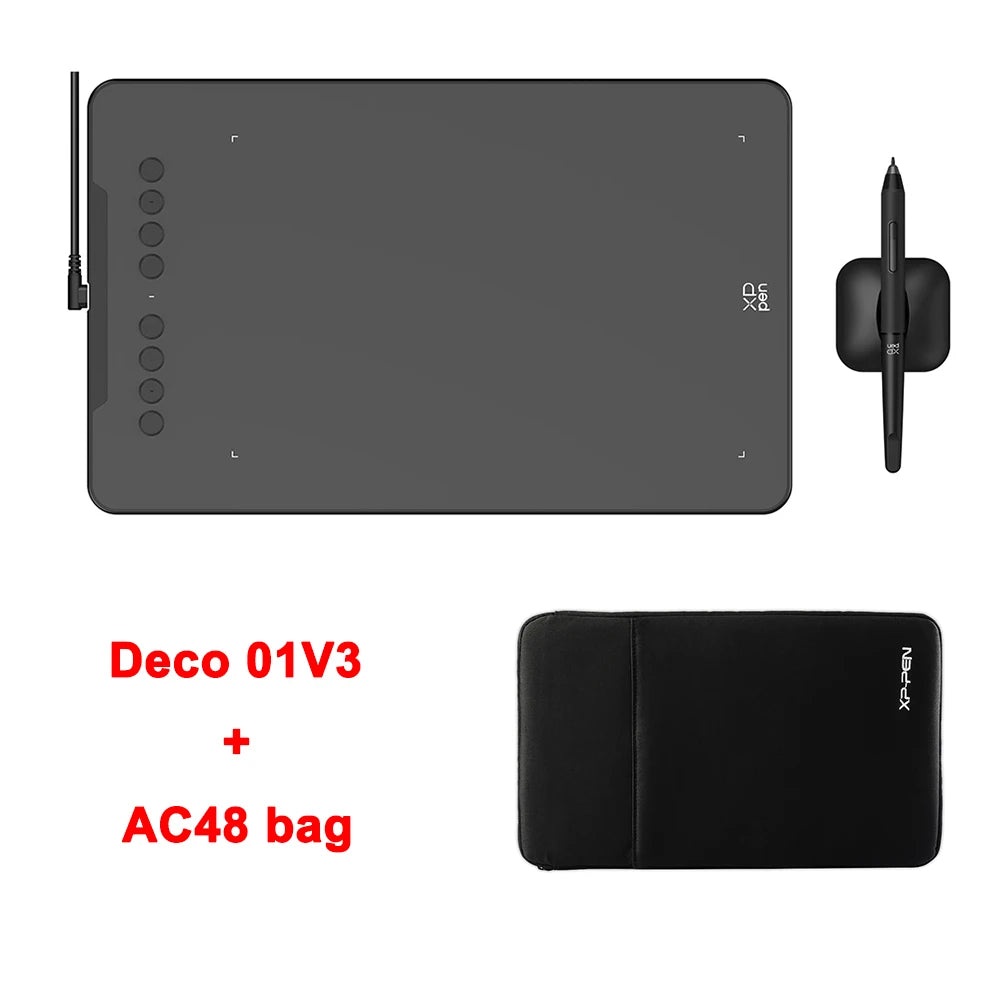 Tablette Graphique XPPen Deco 01 V3 10" 16384 Niveaux de Pression