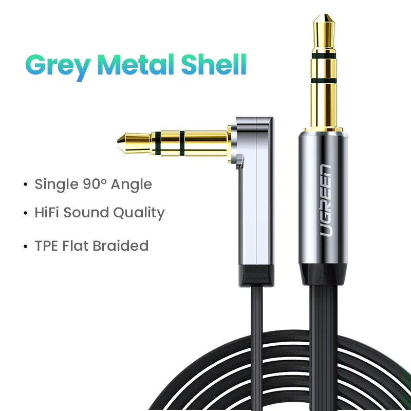 Câble AUX Jack 3.5 mm UGREEN - Audio pour iPhone, Voiture, Casque, Enceinte
