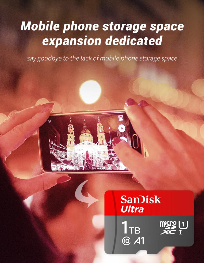 Carte MicroSD SanDisk Originale 32 Go à 1 To - Jusqu'à 150 Mo/s A1 C10