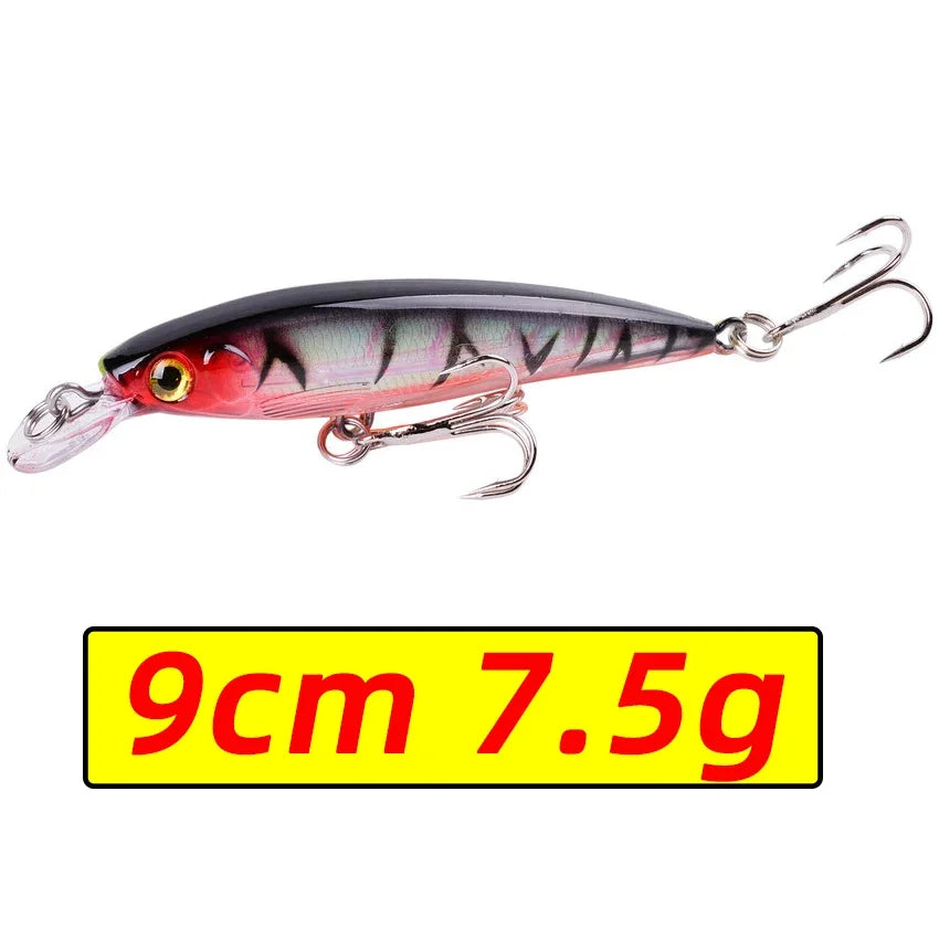Leurre de Pêche Minnow Laser 11 cm 13 g - Crankbait avec Hameçons