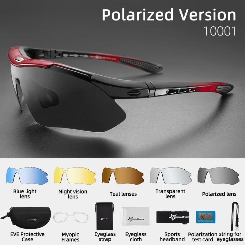 Lunettes de Soleil Polarisées RockBros pour Vélo et Sports Outdoor