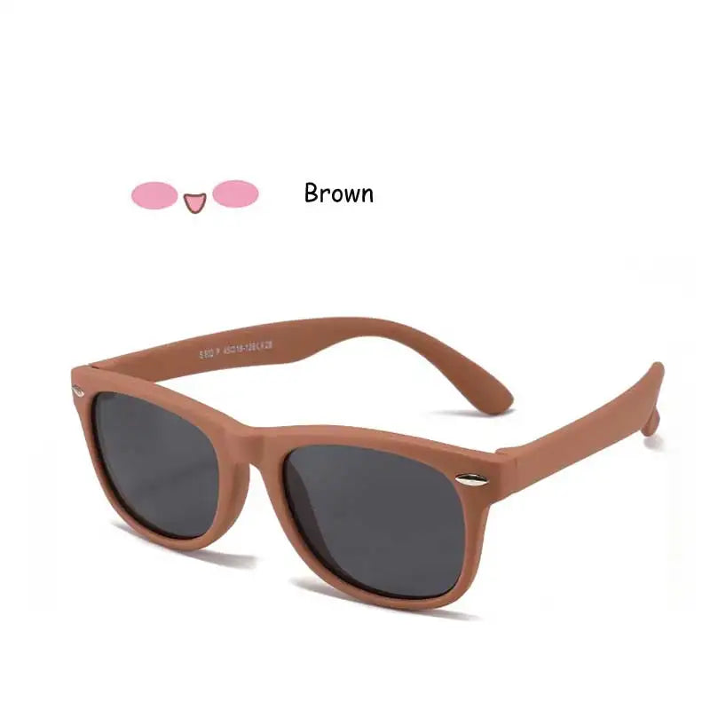Lunettes de Soleil Enfant Polarisées - Classique avec Rivets Style Marque