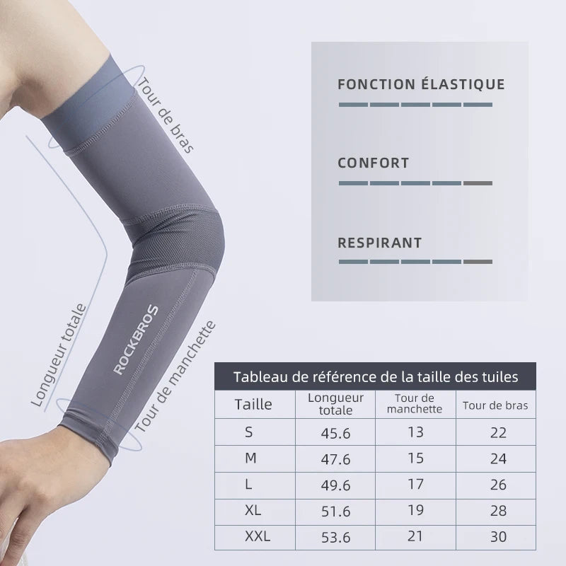 Manchettes Bras de Sport Glace - Refroidissantes pour Course et Basketball