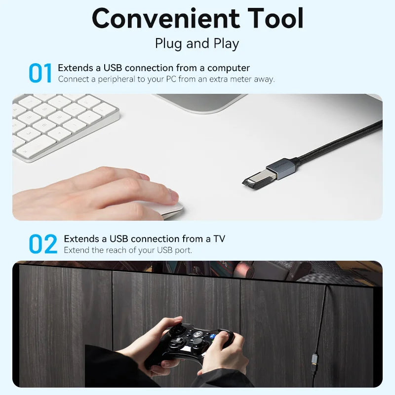 Câble Extension USB 3.0 Vention Mâle/Femelle - Haute Vitesse