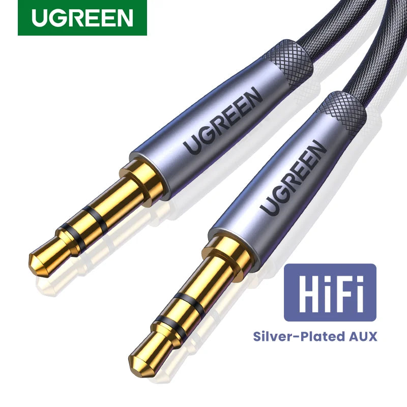 Câble AUX Jack 3.5 mm UGREEN - Audio pour iPhone, Voiture, Casque, Enceinte