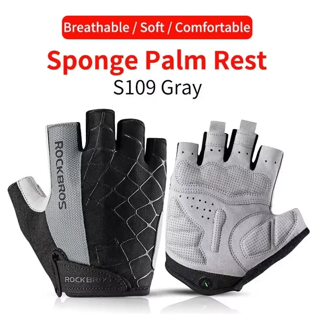 Gants Vélo Demi-Doigts RockBros - Anti-Choc et Respirants pour MTB