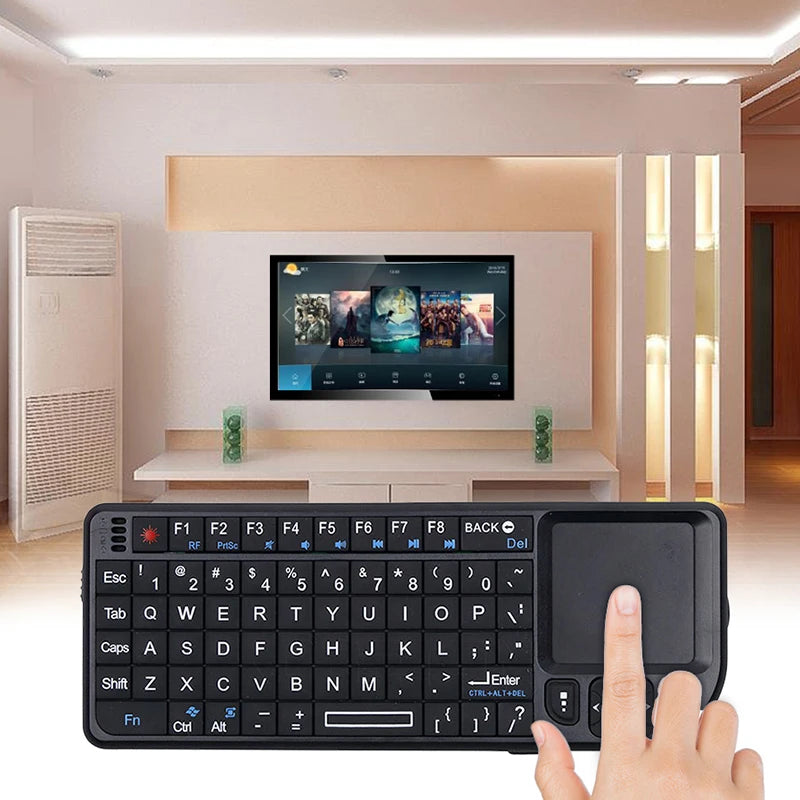 Clavier sans Fil 2.4G 3-en-1 avec Touchpad pour PC TV Android